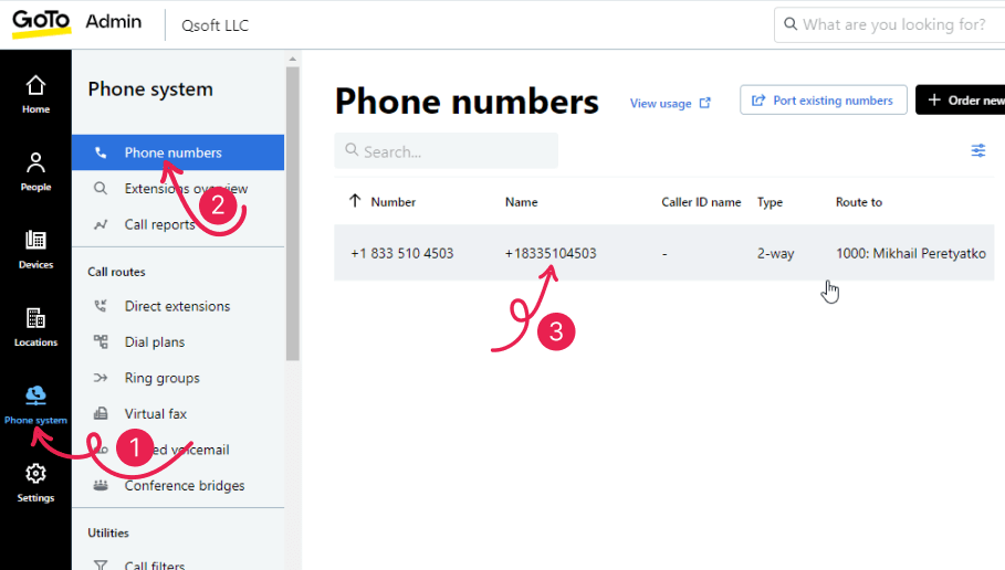 numero de telefono